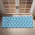 thumbnail image 2 of Blue White Checkerboard Checkered Pattern Door Rugs,Washable Non Slip Door Mats Indoor,Decorative Door Mats,Entry Mat Indoor for Entrance,Bedroom,Kitchen,Bathroom,16"x47", 2 of 6