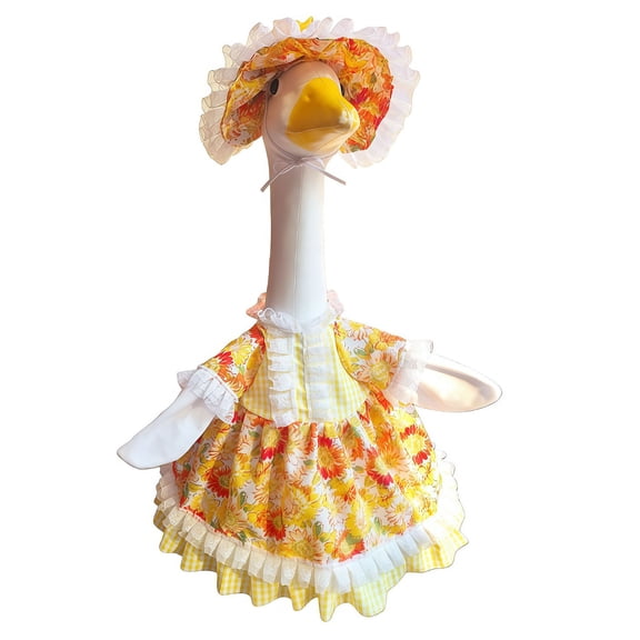 Orangide Porch Goose Outfit for Porch and Yard, Outdoor Holiday Decor with Removable Clothes, Festive Spring and Outdoor Decor for Garden and Patio