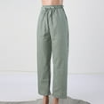 thumbnail image 6 of Sngxgn Womens Lounge Pants Slacks Drawstring Casual Wide Leg Pants for Women Trousers(Green,XXL), 6 of 8