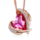 thumbnail image 2 of Collar de ángel rosado para mujer, colgante de cristal creativo de nicho, collar sencillo que combina con todo, 2 of 5