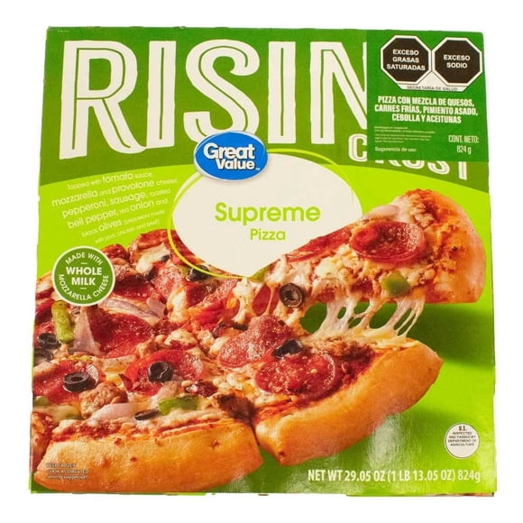 Pizza Great Value Quesos Carnes Frías 824 g