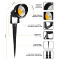thumbnail image 3 of ZUCKEO 10W Low Voltage Landscape Lighting LED Lights, 12V 24V Waterproof Outdoor Spotlights 1000LM Warm White Light for Floor Garden Yard Pathway (20 Pack with Connectors), 3 of 5
