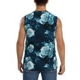 thumbnail image 4 of Fotbe Men's Ink Rose Print Men's Sleeveless Muscle Tank Tops Casual T-Shirts for Gym Workout Beach-3X-Large, 4 of 8
