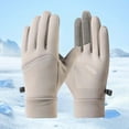 thumbnail image 2 of KHONTS Touchscreen Winter Gloves for Men Women Cold Weather Warm Freezer Work Gloves for Running Driving Cycling Hiking Khaki One Size, 2 of 4