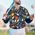 thumbnail image 5 of Lsque Bowling Ball Pattern Mens Polo Golf Shirts Funny Graphics Shorts Sleeve Button Shirts Baseball T-shirt-Large, 5 of 7