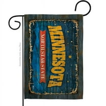 G142968-BO 13 x 18.5 in. Minnesota Vintage American State Garden Flag with Double-Sided Horizontal House Decoration Banner Yard Gift