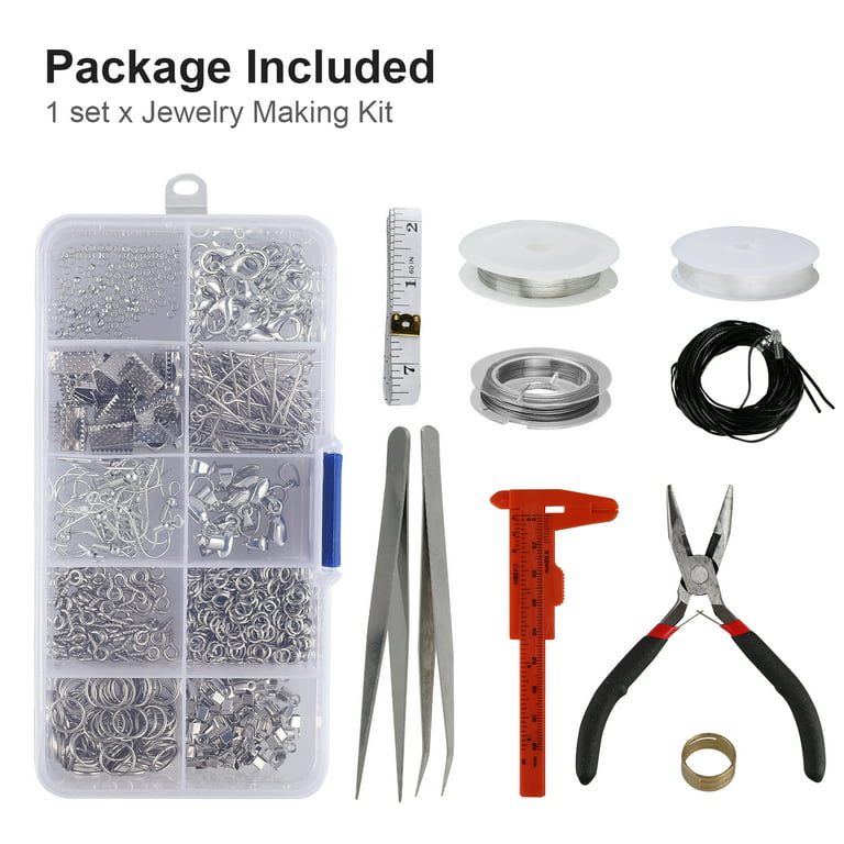 1010Pcs Jewelry Making Kit DIY Sterling Beading Repair Tools Craft Supplies  Set 