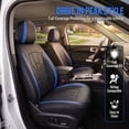thumbnail image 6 of MaiQtai Car Seat Covers Set of 5 PU Leather Universal Fit Auto Cover SUV Truck, Blue, 6 of 10