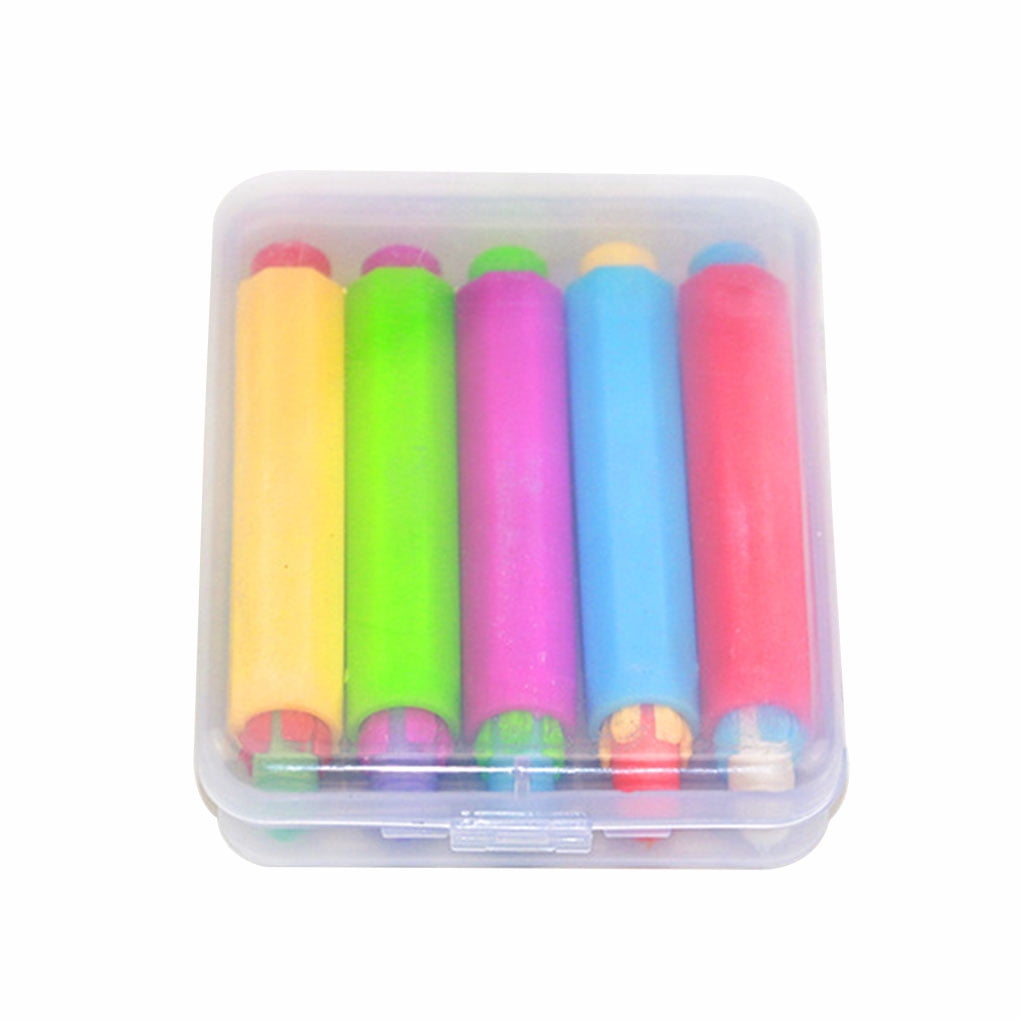 Plastic Chalk Holders Water Soluble Chalk Dust Free Chalk 10 Pieces Chalk Holder Cover Avoid Dust Transparent for Keep Hands Clean Adjustable Chalk Clip 