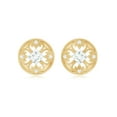 thumbnail image 2 of Rosec Jewels Natural Diamond Vintage Milgrain Stud Earrings, 14K Yellow Gold, 2 of 8