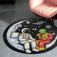 thumbnail image 4 of Outer Space Astronauts (29) Round Area Rugs for Bedroom Living Room, 3FT Soft Comfy Indoor Circle Carpets, Carpet Home Decor Floor Mat, 4 of 6