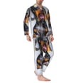 thumbnail image 2 of KLL Puppy Sits In Bathtub Sleepwear Mens Flannel Pajamas,Long Cotton Pj Set, 2 of 7