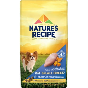 Nature′s Recipe Grain Free Small Breed Chicken, Sweet Potato & Pumpkin Recipe Dry Dog Food, 4 lb. Bag