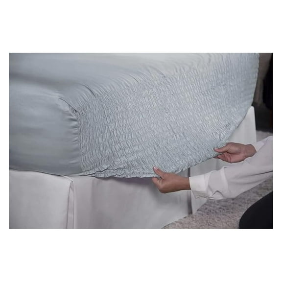 BedTite Cotton Flannel Sheet Set Queen - Light Blue - Stay-Put Fit - Deep Pocket - Cozy & Soft - Includes Pillowcase(s)