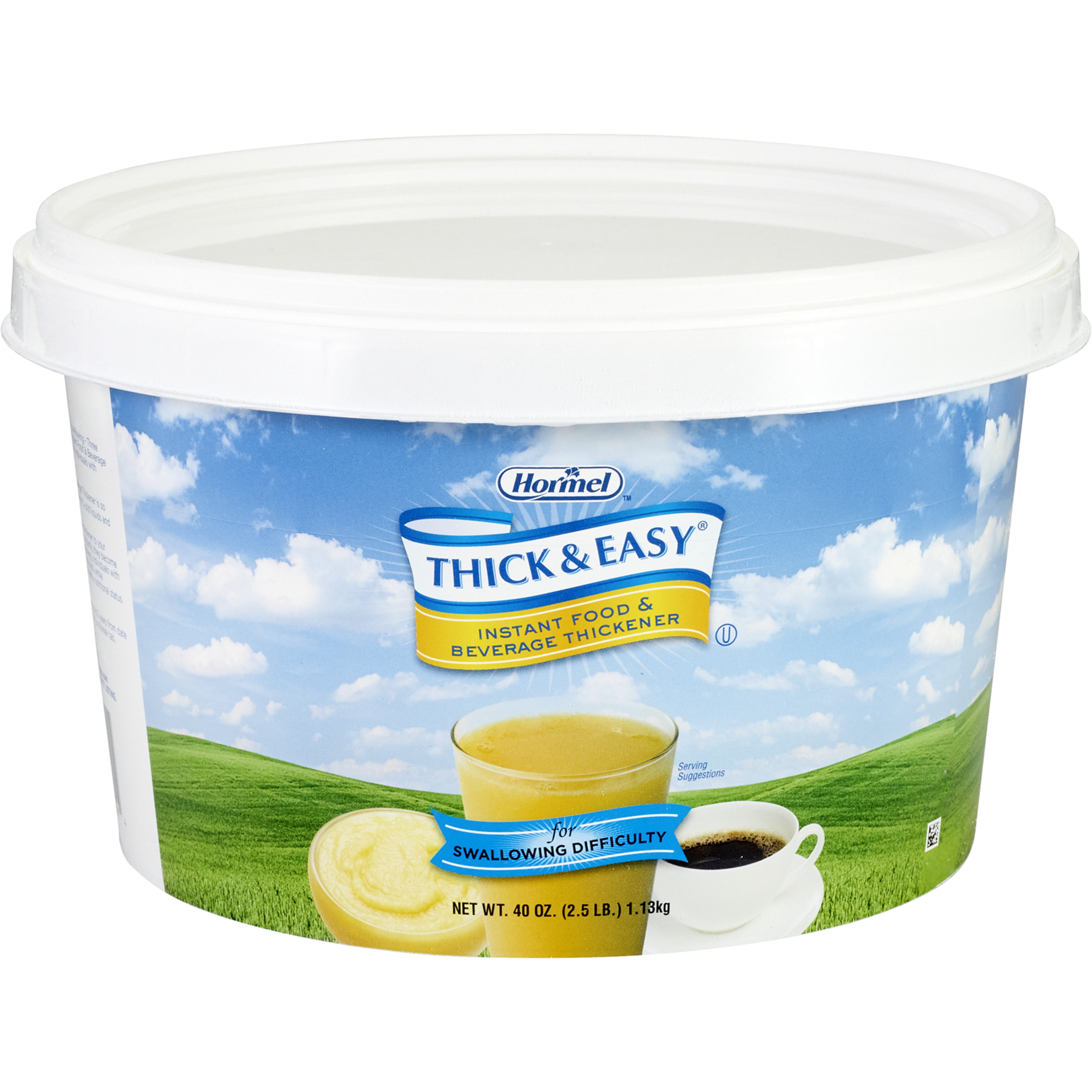 Thick & Easy Food & Drink Thickener Unflavored 2.5 lb. Tub 4 Ct