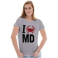 thumbnail image 3 of Maryland I Love MD Crabby State Pride Womens Fitted Plus Size Graphic Tee Brisco Brands 2X, 3 of 5