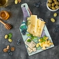 thumbnail image 5 of Kitten Cutting Board, Hand Drawn Colorful Cartoon Style Print Domestic Cats Pets Paws in Watercolors, Decorative Tempered Glass Cutting and Serving Board, Wine Bottle Shape, Multicolor, by Ambesonne, 5 of 5