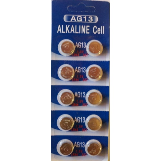 Ag13 Lr44 Alkaline Button Watch Battery 1 5v 10 Pack Walmart Com Walmart Com