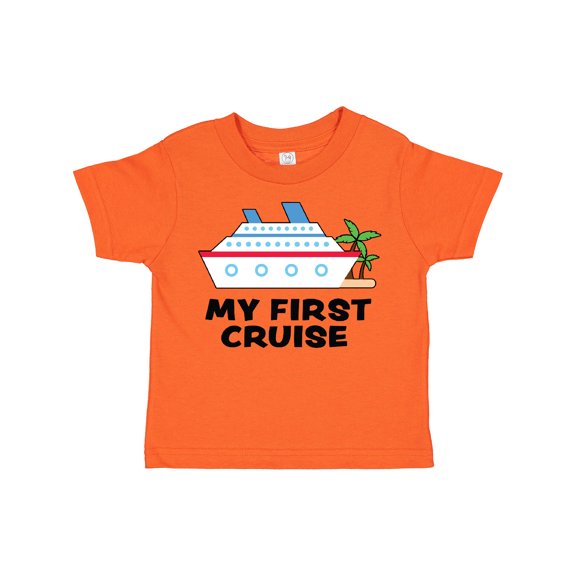 Inktastic My First Cruise with Cruise Ship and Palm Trees Boys or Girls Toddler T-Shirt