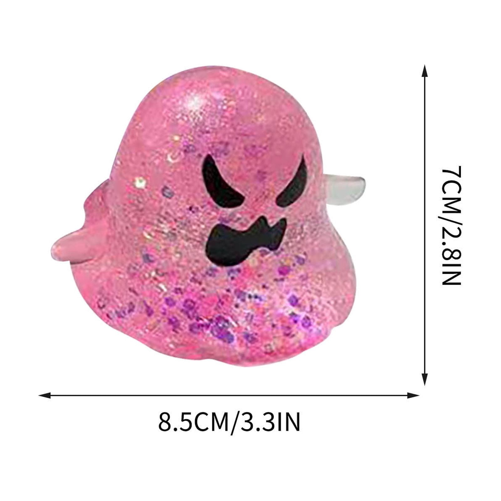 Fufafayo 4Pcs Ghost Sensory Ball, Stress ReliefToyFor Adults, Cute Dough Ball Stuffed Bun, Soft Decompression Dough for Anxiety, Desk Decor for Office Bedroom Living Room