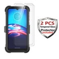 thumbnail image 2 of Njjex Phone Cases for Motorola Moto E 2020 / E7 6.2" 2020, [2 Pack Temerped Glass Screen Protector] Combo Holster Belt Clip [Heavy Duty] [Kickstand] Full-Body Rugged Holster Case (Black), 2 of 9