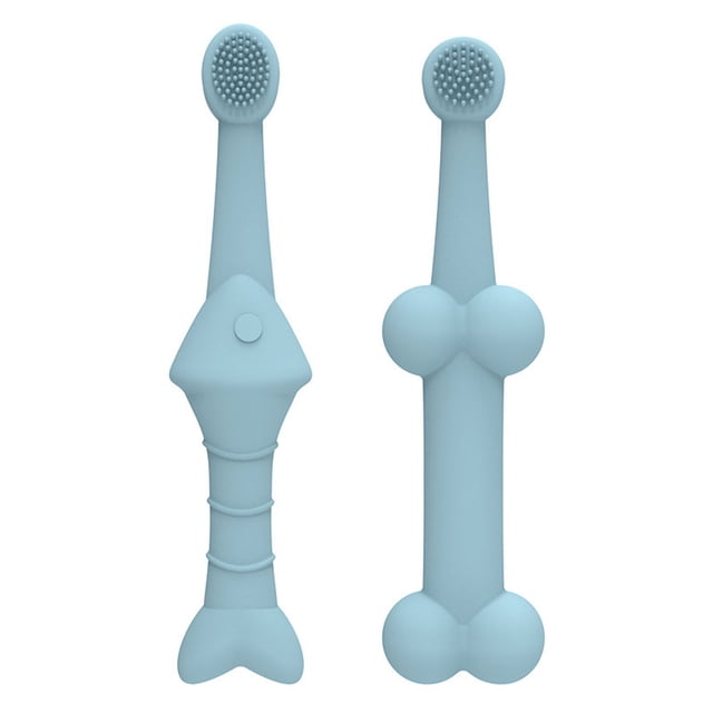2pcs Ceprush Dientes 360 Grados Capeización Gato Suministros () Azul