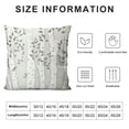 thumbnail image 5 of YINGXI  Birch Tree Decorative Throw Pillow Case, Plain Colored Branches Leaves Autumn Nature Forest Inspired Image Print, Couch Bedroom Living Room Cushion Cover,White Grey 18x18in, 5 of 5