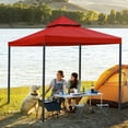 thumbnail image 2 of Yescom 10x10Ft UV30+ Gazebo Replacement Top for 2 Tier Outdoor Canopy Cover Patio Backyard Party Deck Red, 2 of 9