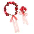thumbnail image 1 of Diadema Floral Boho para Mujer, Accesorios para El Cabello, Nueva , Diademas, Flores Rosas, para El Cabello, Y Traje rojo Yotijar diadema de flores de boda, 1 of 2