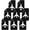 Black, variant on Suitcase Tags Identifiers for Luggage Indentifier, 8 Pack Silicone Luggage Tags for Women, Men & Kids, Flexible & Bright Quick Spot Name Tags Backpacks with Name Id Cards (Colorful)