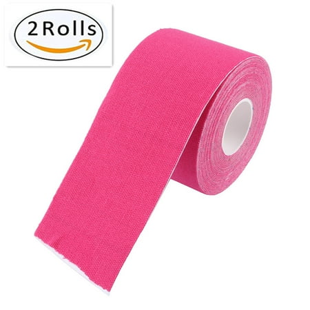 2 Rolls Kinesiology Tape Waterproof Physio Tape Best Pain Relief Adhesive for Muscles,Shin Splints,Knee & Shoulder