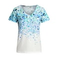 thumbnail image 2 of Enwejyy Women's V-Neck Workplace Casual Top Short-Sleeve Floral Print Daily Blouse, 2 of 4