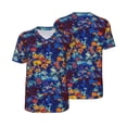 thumbnail image 3 of Daiia Colorful Fall Leaves Mens Baseball Jersey Button Down Shirts Short Sleeve Sports Uniforms-4X-Large, 3 of 9
