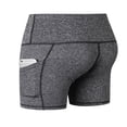 thumbnail image 2 of Women High Waist Running Short Tummy Control Shorts Polyester Black XL, 2 of 2