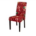 thumbnail image 4 of POINTERTECK Christmas Chair Covers Stretch Washable Christmas Chair Protector Slipcovers for Kitchen Home Dining Room, 4 of 6