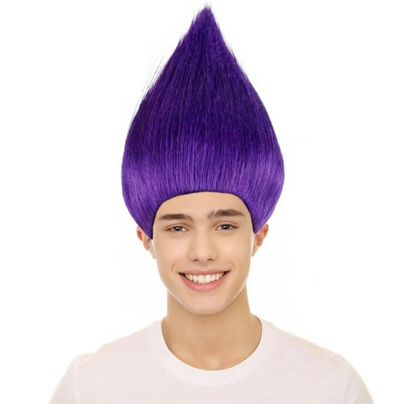 HPO Unisex Troll Wig – Colorful Troll Wig for Teens & Adults, Great for Halloween, Cosplay & Parties