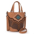 thumbnail image 3 of Montana West Bucket Crossbody Bag for Women Western Aztec Embroidered Purses, Brown, 3 of 7