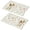 Pioneer Flower Floral-3, variant on Placemat, Pioneer Flower Floral Print Pattern Place Mats Table Mat Set Of 2, PVC Washable Placemats for Party Kitchen Dining Decoration, 18x12 Inch, Fade Resistant