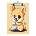 thumbnail image 2 of Acrylic Writing Tablet,Cartoon Cute Dog Drink Coffee12.5"×9"Rectangular One-sided Printed Clear Acrylic Writing Tablet., 2 of 8