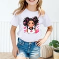 thumbnail image 2 of MEZZALL T-Shirt Graphique Mignon pour Fille, Col Rond, Manches Courtes, Tee d'Été Décontracté, T-Shirts Hauts, Blanc, 9-10 Ans, 2 of 5