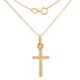 thumbnail image 1 of Cadena Gargantilla Cruz Lisa Casa del Anillo Oro Sólido 18K Amarillo 45 cm, 1 of 4