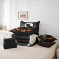 thumbnail image 6 of Manfei Black Kitten 7 Pieces Bedding Comforter Set,Halloween Pumpkin Lantern Full Bedding Set,Trick Or Treat Fitted Sheet Flat Sheet For Teens,Luxury Bedroom Decor Reversible, 6 of 8