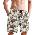 thumbnail image 6 of joogoo Men's Swim Trunks Ethnic Cute Elephant Beach Shorts with Pockets M, 6 of 6