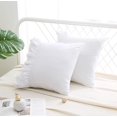 thumbnail image 3 of White Lace Square Pillow Covers Euro Shams with Ruffles Cotton 18"X18" 2-Pack Zipper Closure Luxury Elegant, 3 of 7