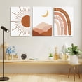 thumbnail image 3 of Boho Nursery Print Set of 3,Sun Rainbow Moon Baby Room Posters,Kids Room Wall Art Decor,Natural Prints,Mid Century Mountain wall Prints Boho Wall Art Bedroom Terracotta Artwork Pictures 12"X16", 3 of 6