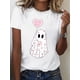 thumbnail image 2 of Camiseta de manga corta "Be My Boo" para niña con globo fantasma de San Valentín. Moderna, versátil, informal y cómoda para adultos, hombres, mujeres, adolescentes y jóvenes., 2 of 8
