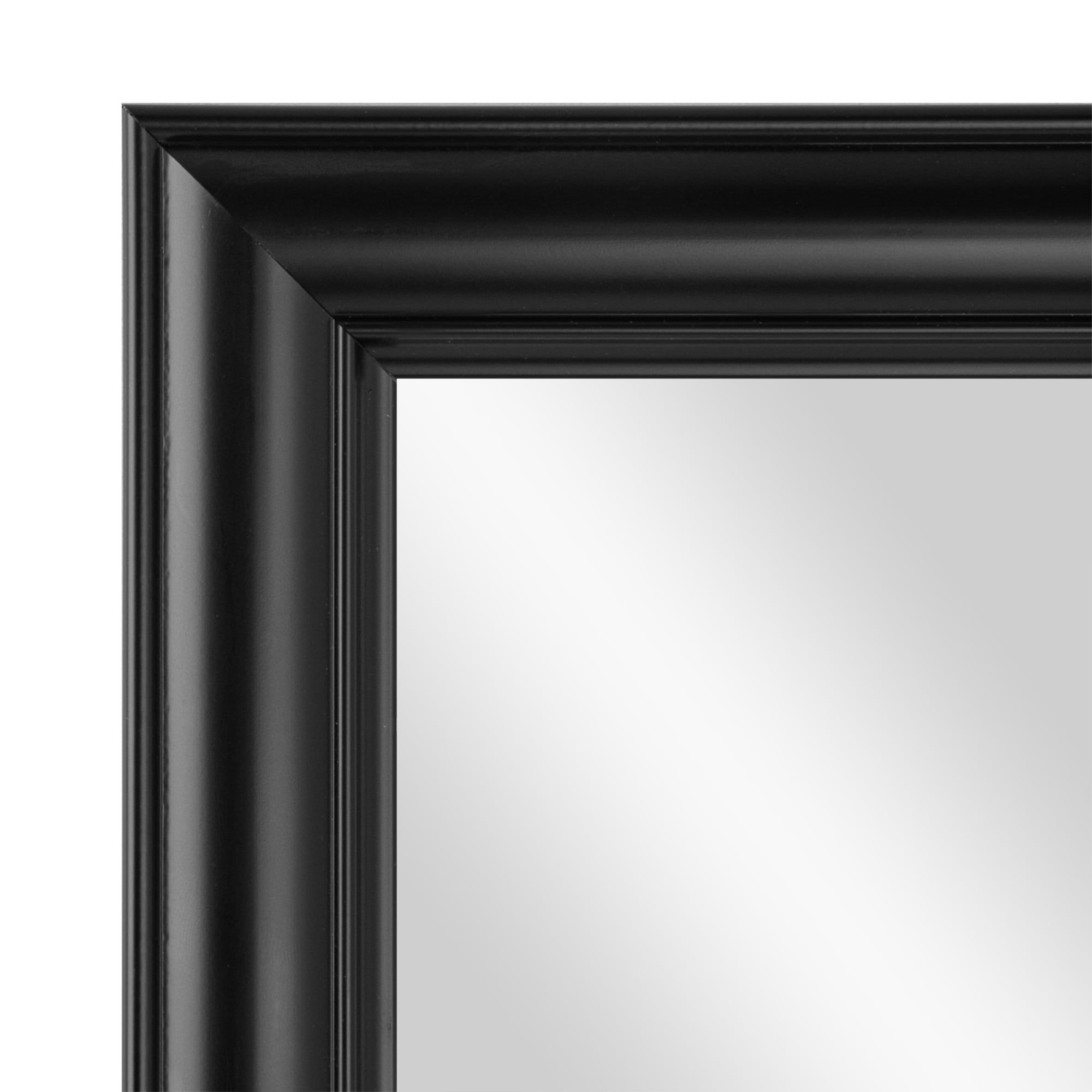 Mainstays 14.25" x 50.25" Black Modern Over the Door Mirror