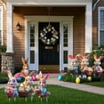 thumbnail image 6 of JHEHF Easter Bunnies Yard Decorations Outdoor Pack Of 6 Cute Rabbit Garden Signs with Stakes Holiday Welcome Signs for Patio Yard Garden Party Decor, 6 of 9