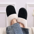 thumbnail image 3 of Litfun Fuzzy Slippers for Women Chenille Knit Fleece Slippers Memory Foam House Shoes, Black, Size 8-9, 3 of 8