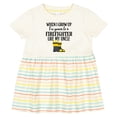 thumbnail image 3 of Inktastic Future Firefighter Like My Uncle Girls Baby Dress, 3 of 5